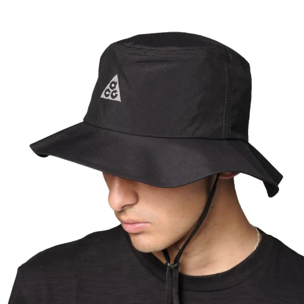 Nike Acg Bucket Hat Water Resistant Black