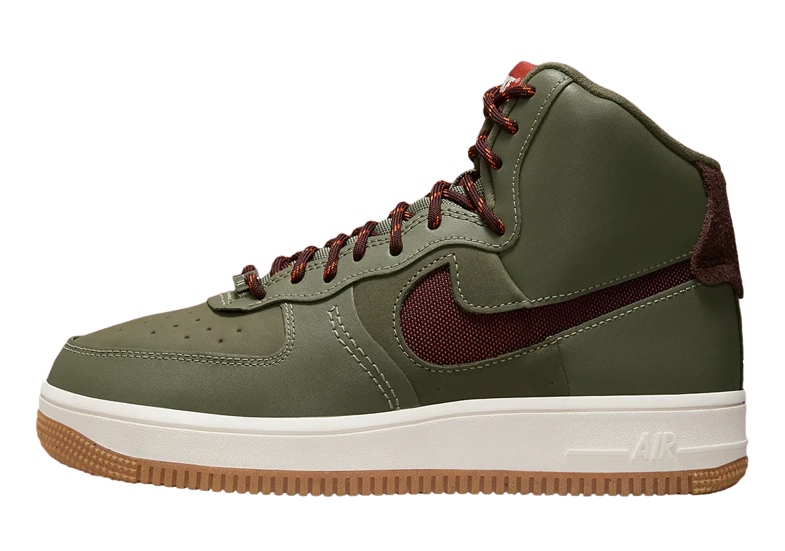 Nike Air Force 1 High Sculpt W 'Olive Burgundy'