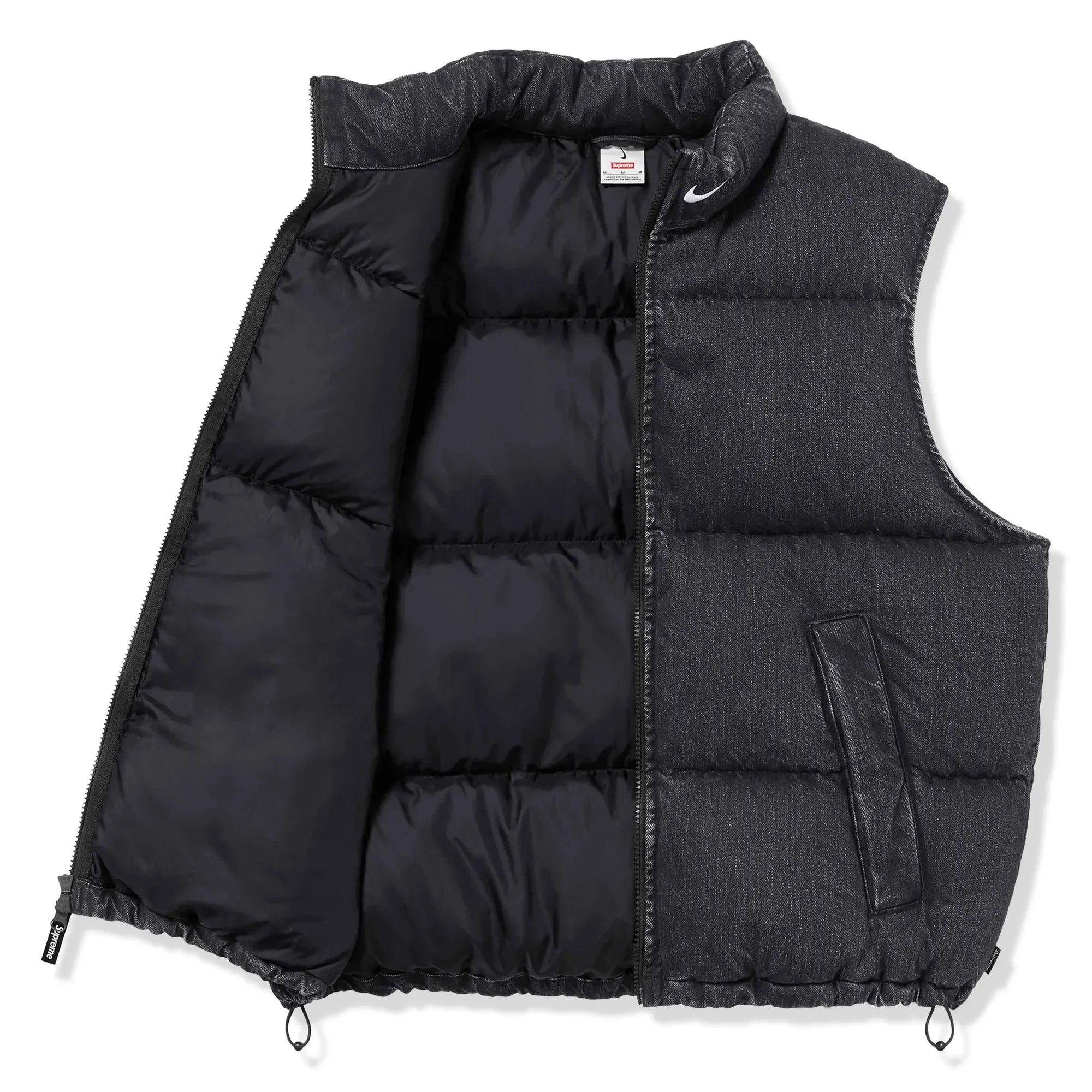 Supreme x Nike Denim Puffer Vest Black