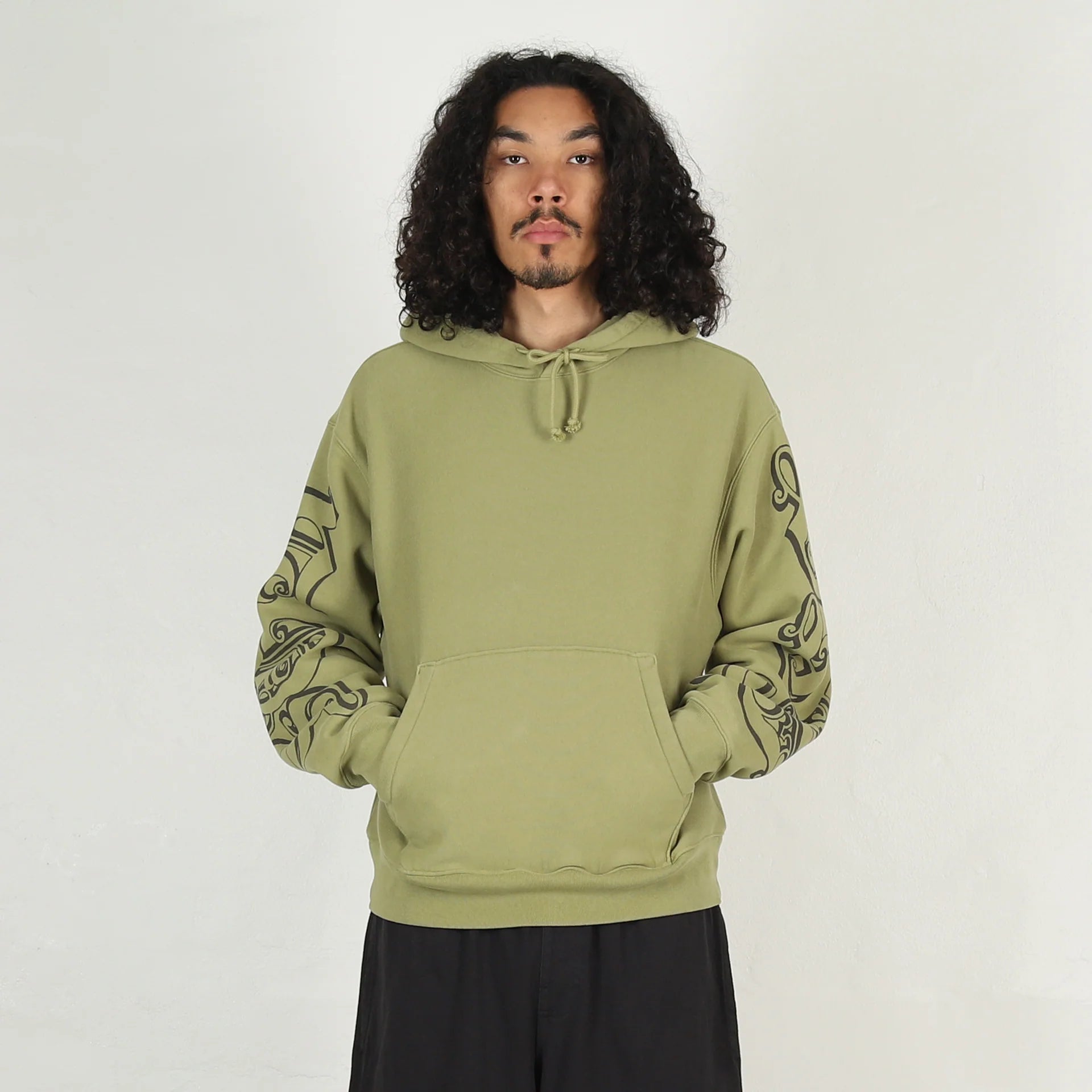 Stussy Motif Print Hoodie Moss
