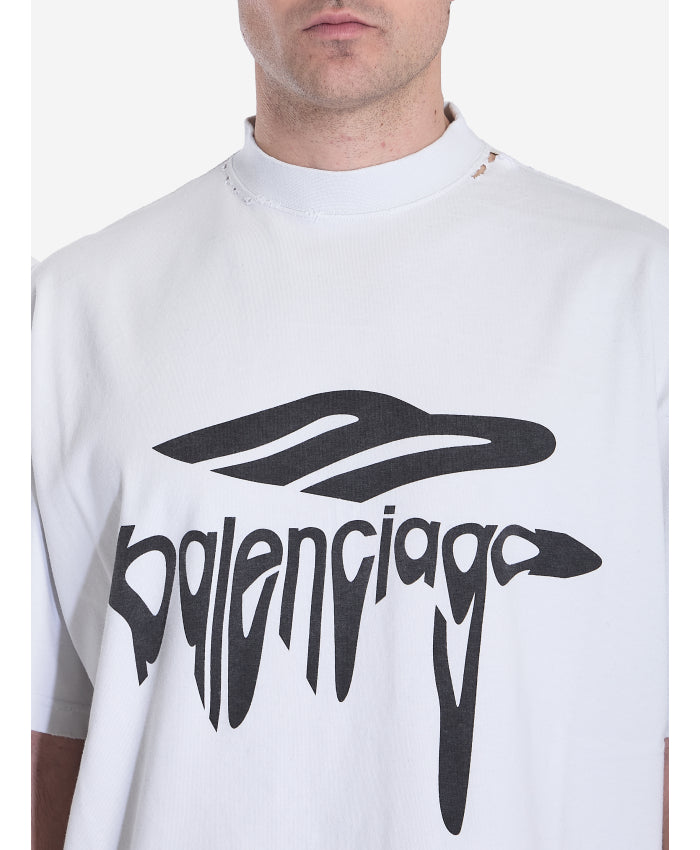 Balenciaga 3B Liquified Tee White
