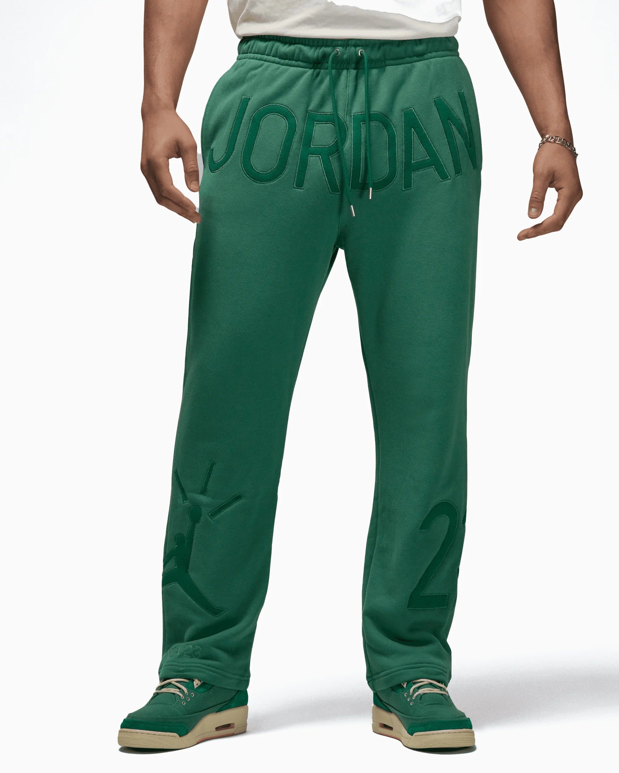 Jordan x Nina Chanel Abney Fleece Pants Green Stone