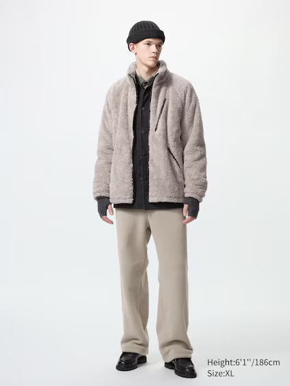 Uniqlo Fleece Beige Uniqlo Fleece Beige Fleece Full-Zip Jacket
