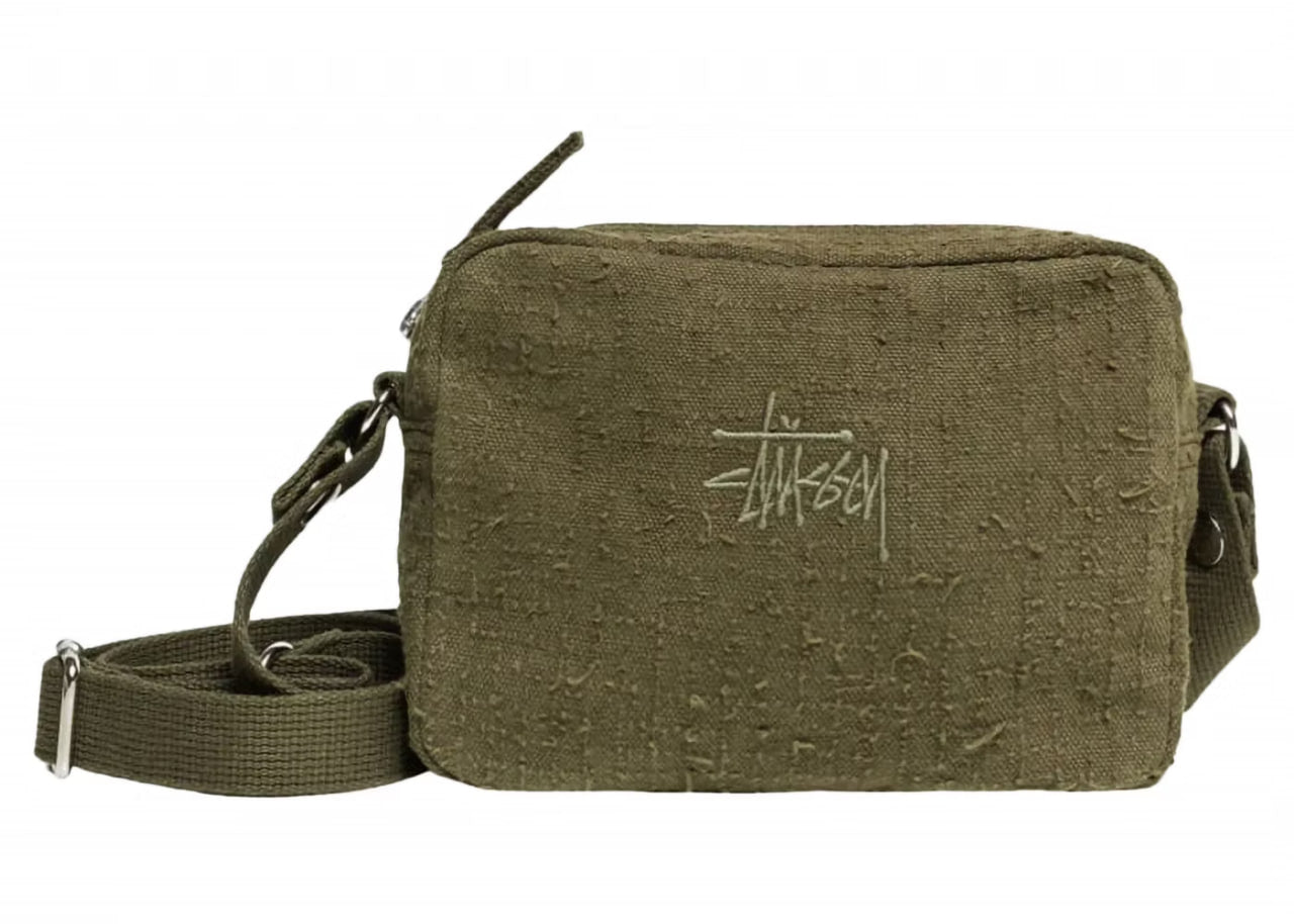 Stussy Needle Punch Side Pouch Olive