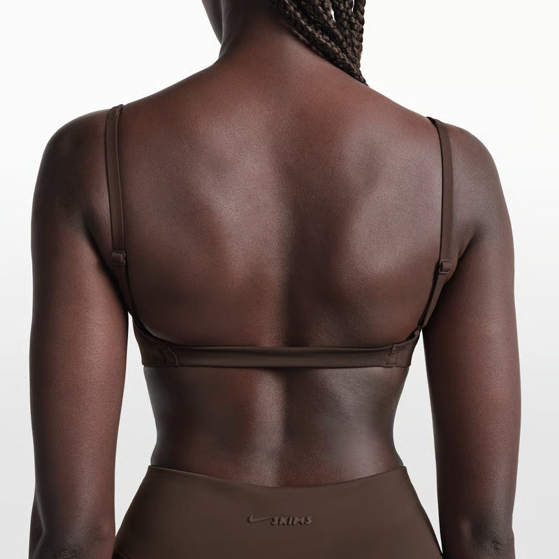 NikeSKIMS Matte Women's Thin-Strap Micro Bra Dark Sepia