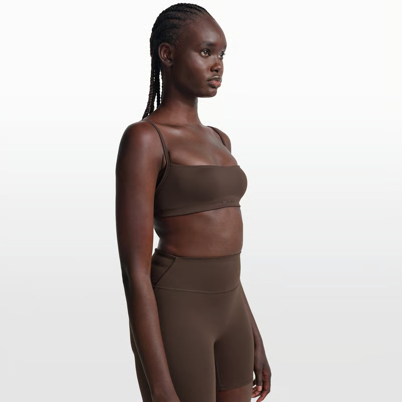 NikeSKIMS Matte Women's Thin-Strap Micro Bra Dark Sepia