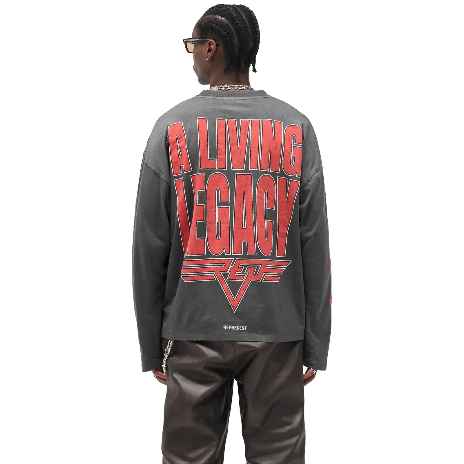 Represent Reversible Living Legacy Tour Longsleeve T-Shirt Sun Fade Grey