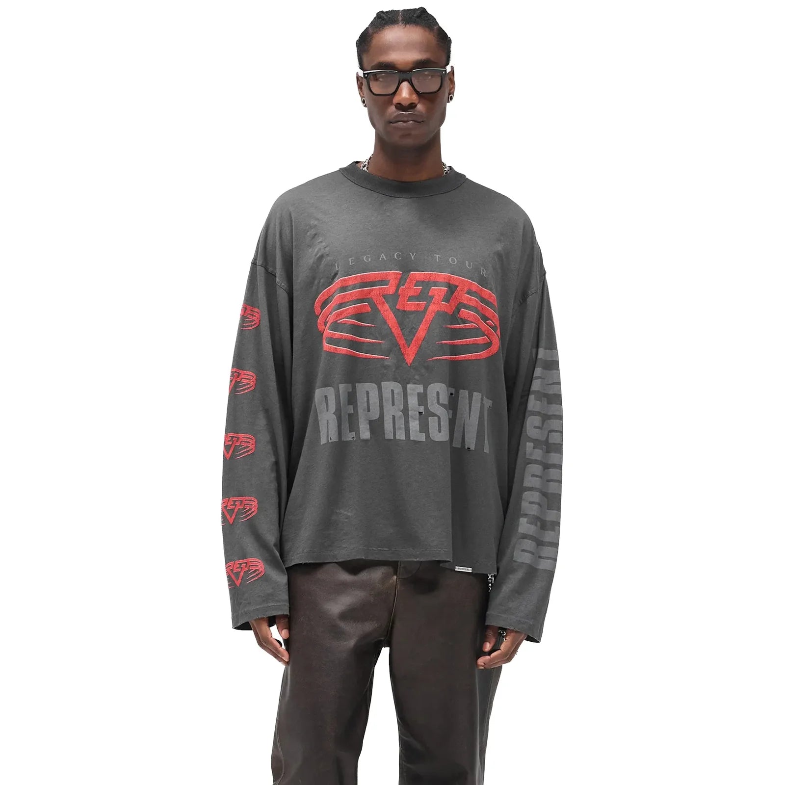 Represent Reversible Living Legacy Tour Longsleeve T-Shirt Sun Fade Grey
