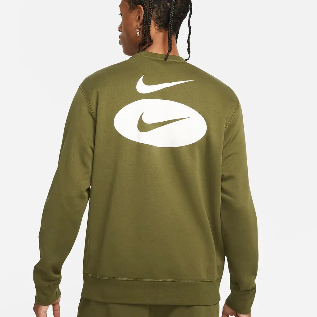 Nike Sportswear Swoosh League Fleece Crew Sweatshirt Olive