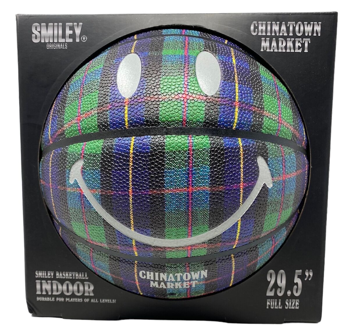 Chinatown Market Plaid Smiley Basketball