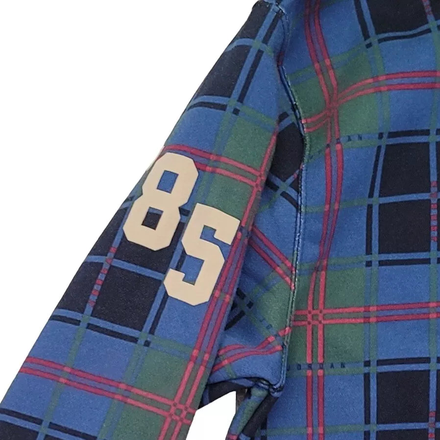 Air Jordan MJ Holiday Plaid Pullover Hoodie Blue