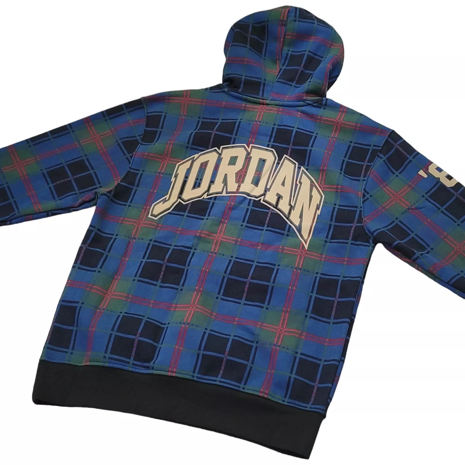 Air Jordan MJ Holiday Plaid Pullover Hoodie Blue