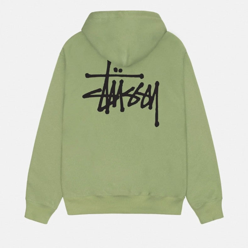 Stussy Basic Zip Hooded Sweatshirt Moss