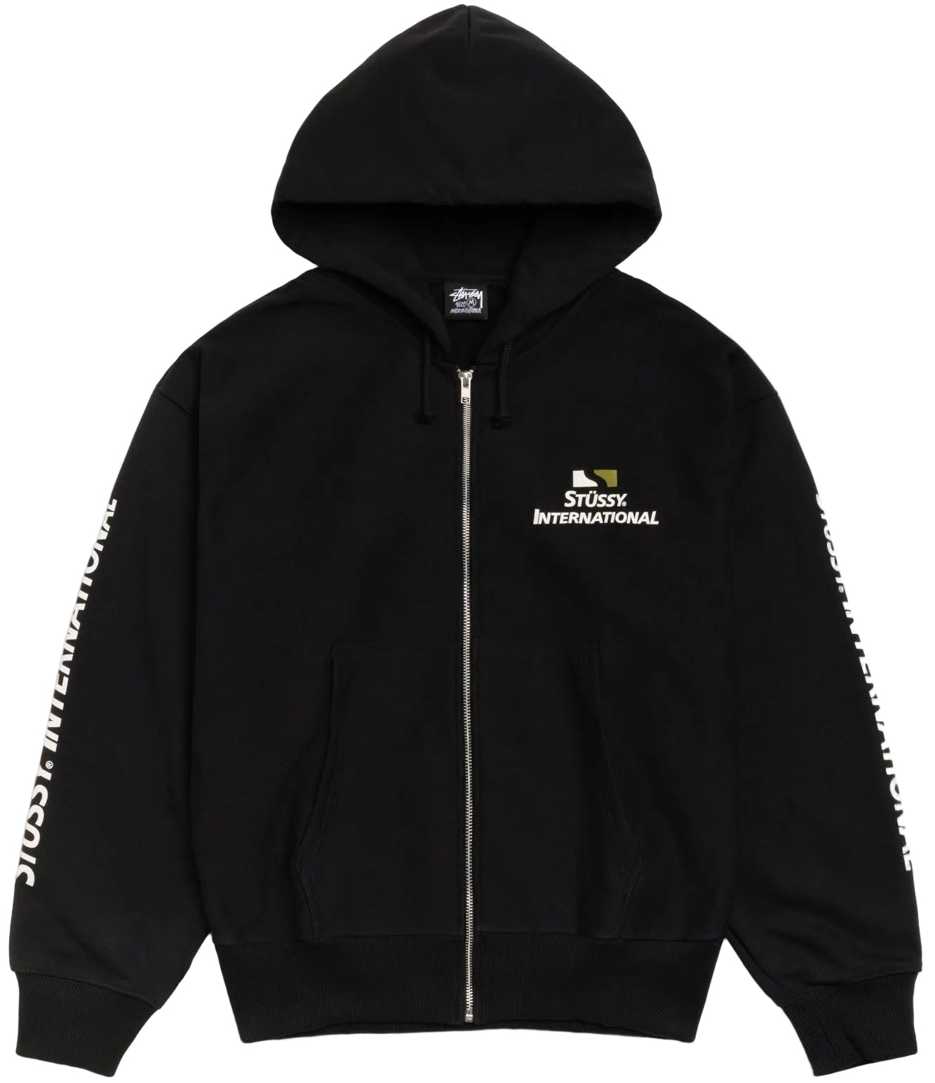 Stussy International Zip Hoodie Black