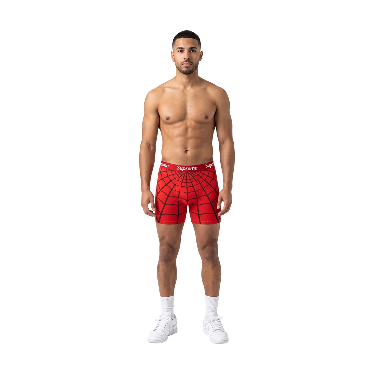 Supreme Hanes Spider-Man Boxer Briefs (2 Pack) Red