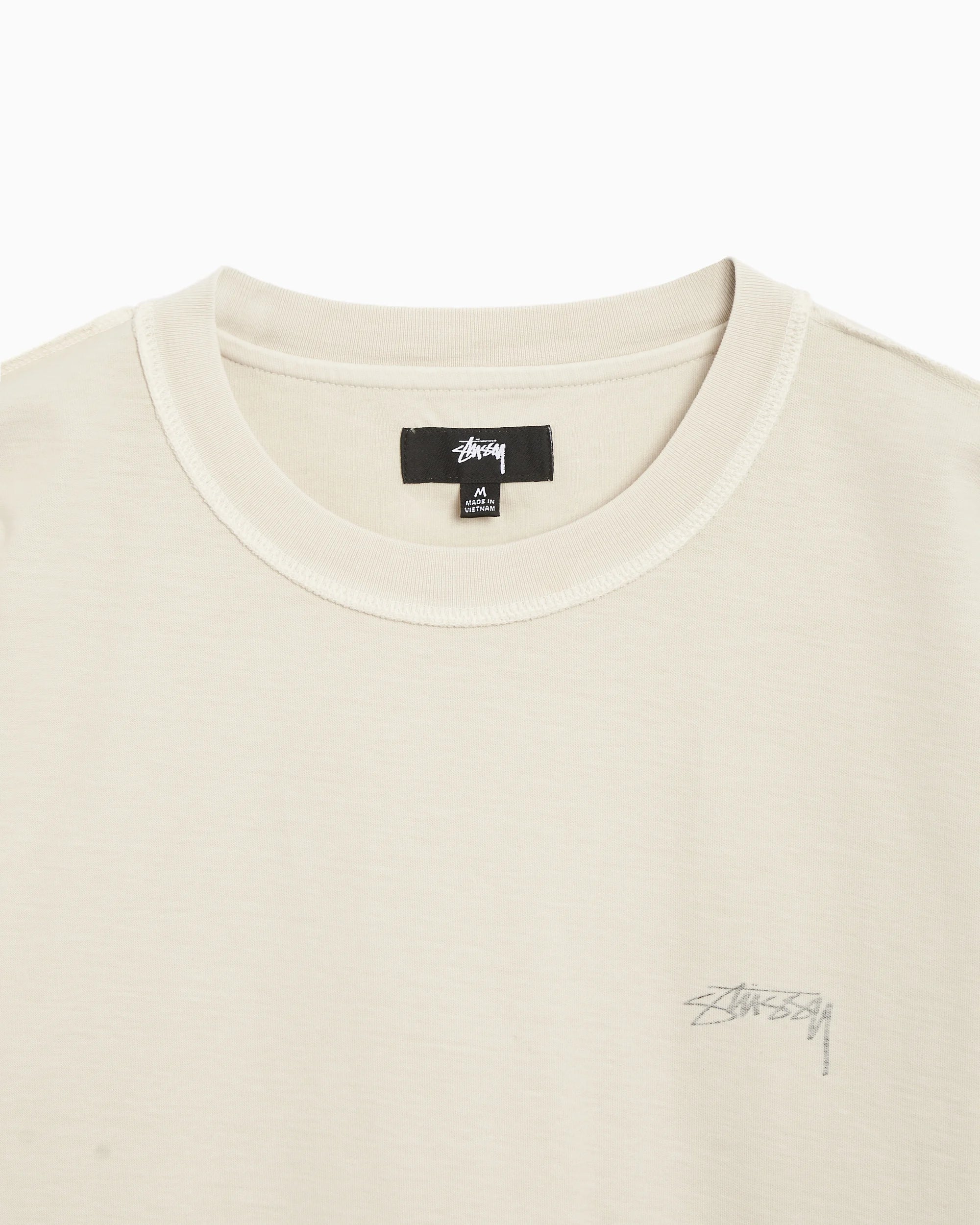 Stussy Pigment Dyed Inside out Crew Bone Unisex