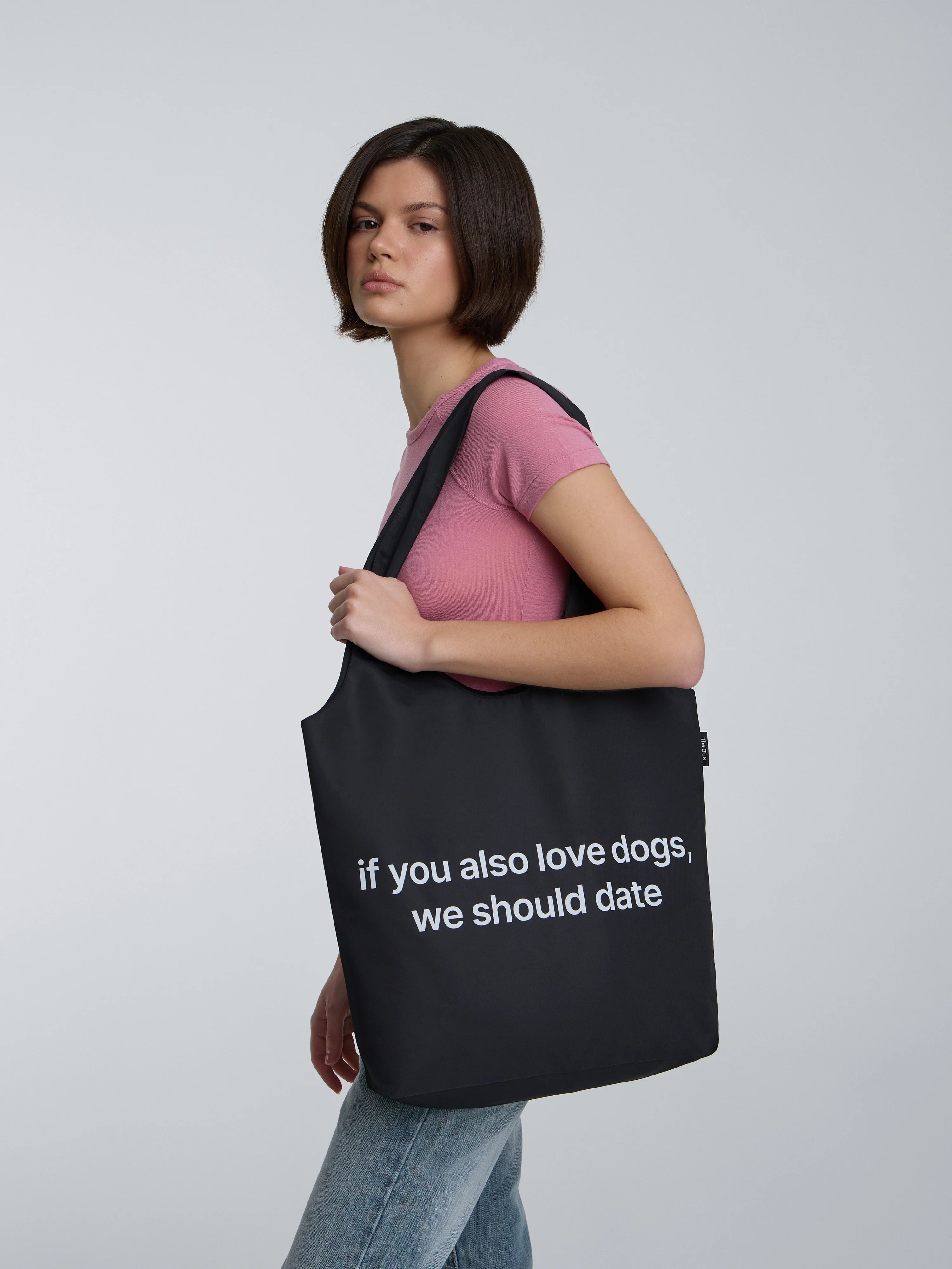 THE BLUB Text bag BLACK didn`t sleep much