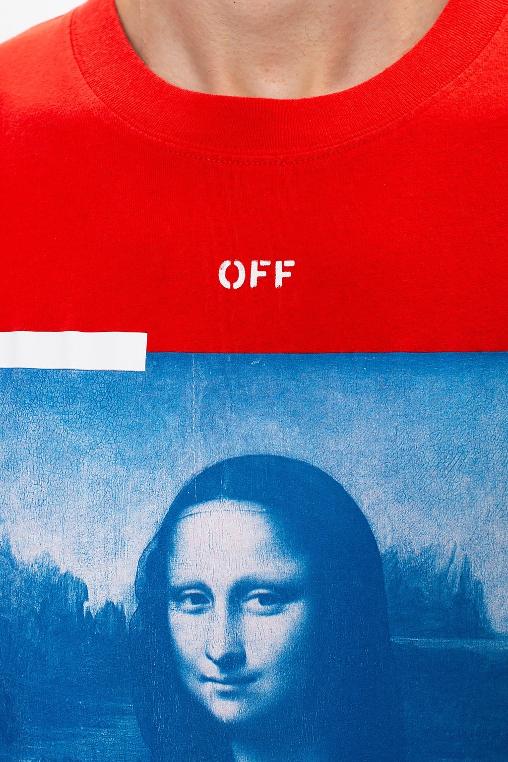 OFF-WHITE MONA LISA OVERSIZED T-SHIRT RED