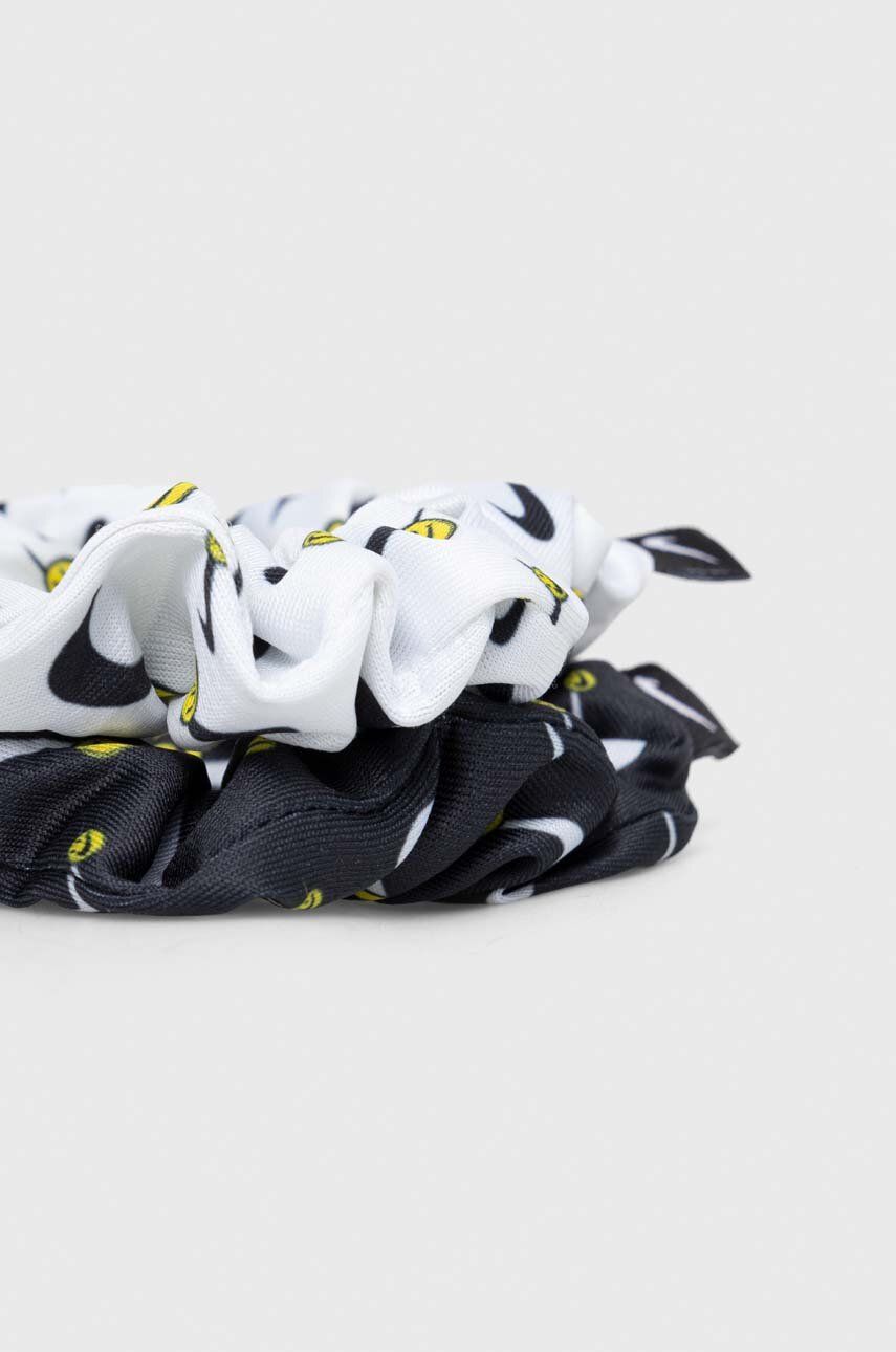 Nike Gathered Hair Ties 2.0 2 Pk White/Opti Yellow/Black Osfm