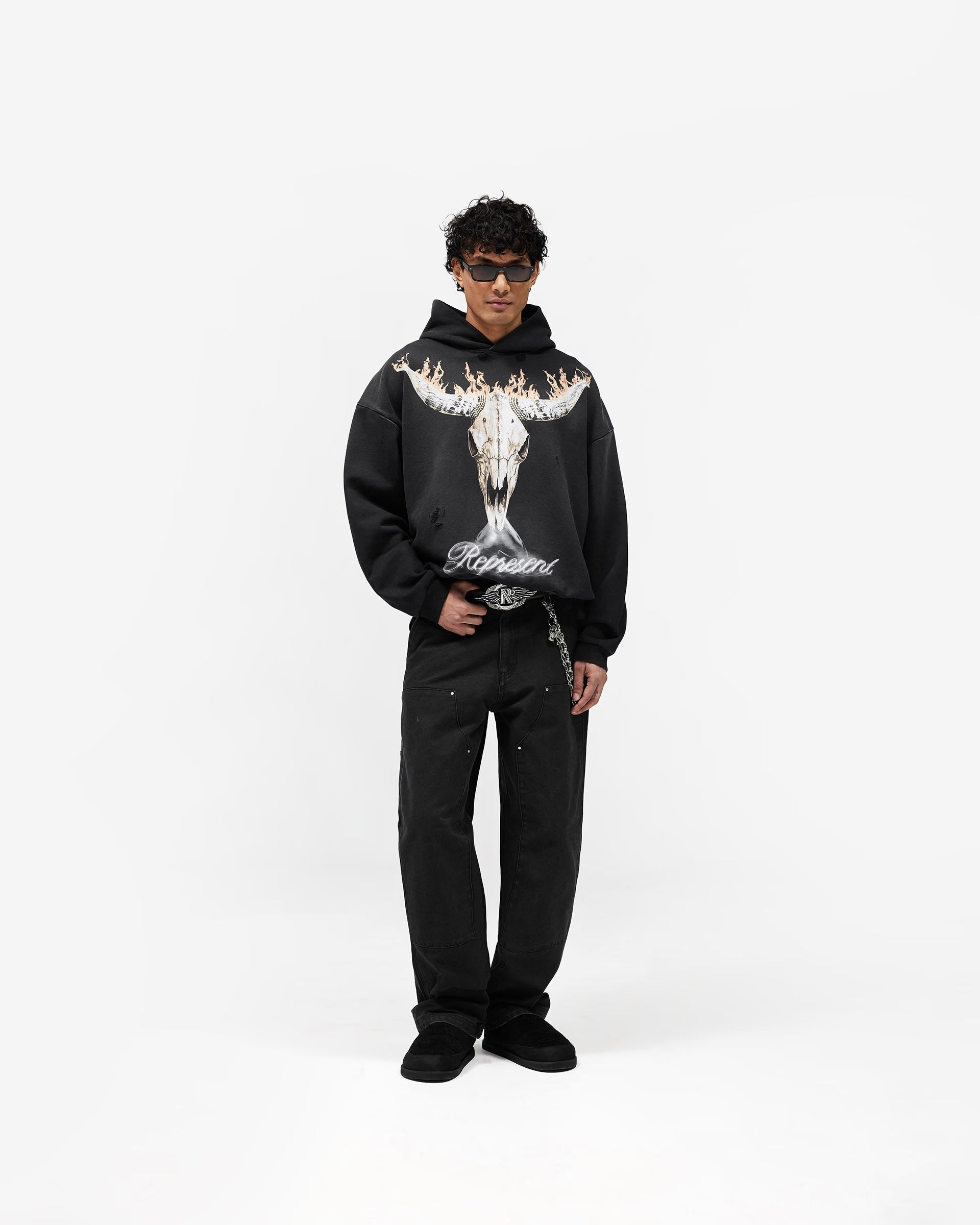 Represent British Cowboys Hoodie Stained Black