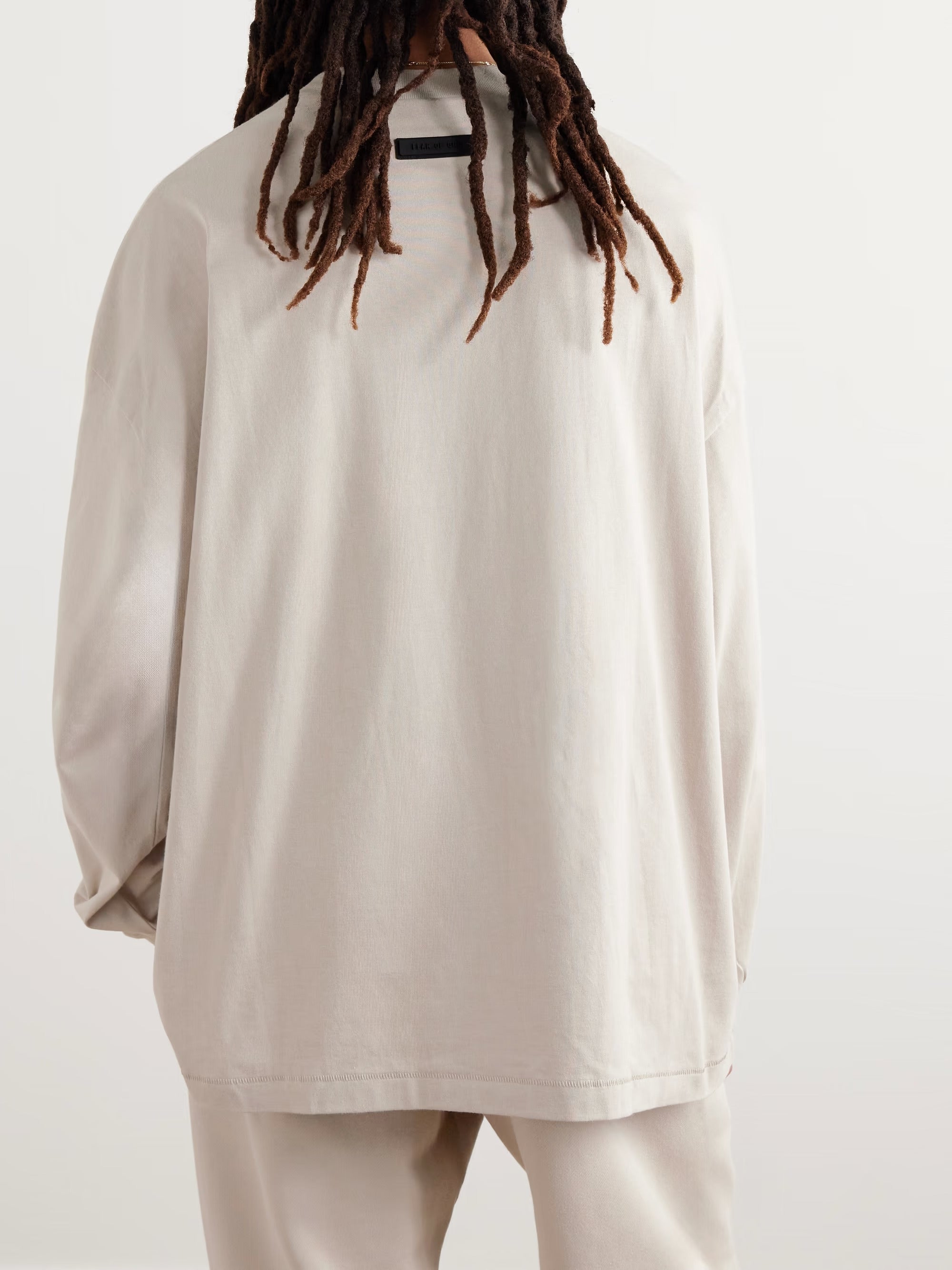 Fear of God Essentials Longsleeve Tee Silver Cloud