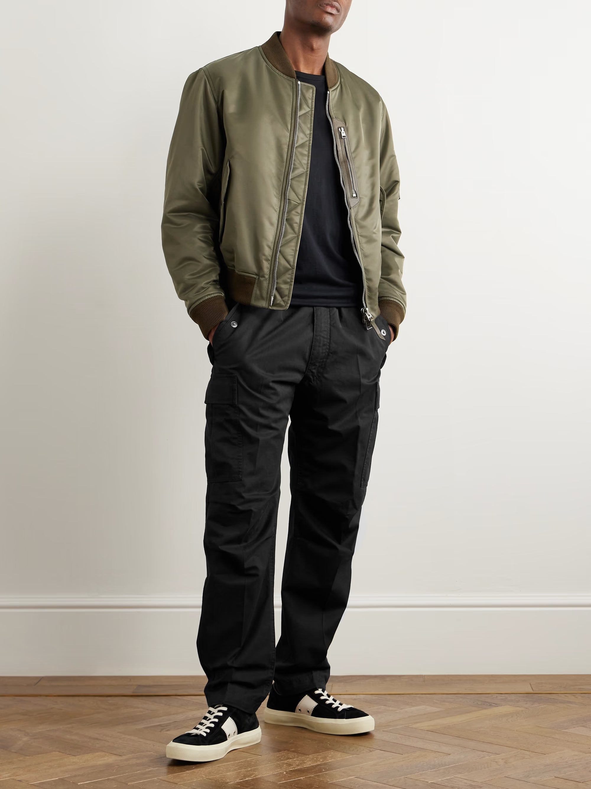 Black Wide Cargo Pants by TOM FORD