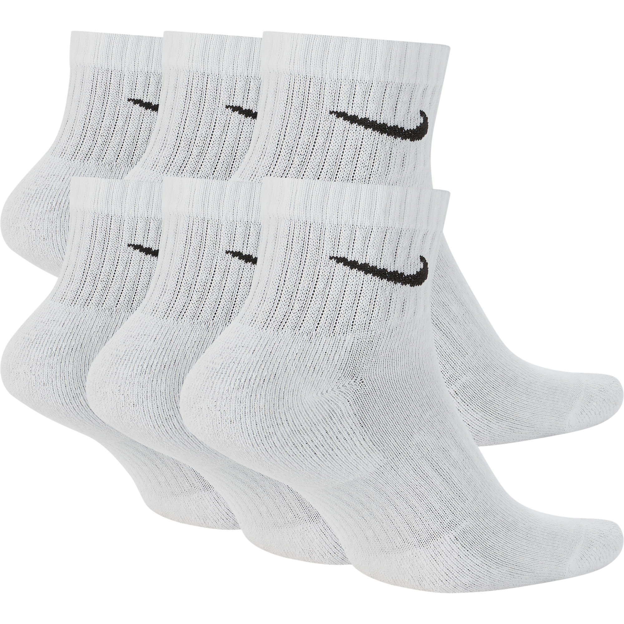 Nike Everyday Cushioned Ankle Training Socks 6-Pack White