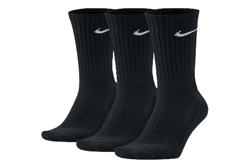 Nike Cushioned Black 3 Pack Socks